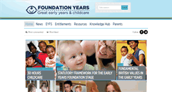 Desktop Screenshot of foundationyears.org.uk